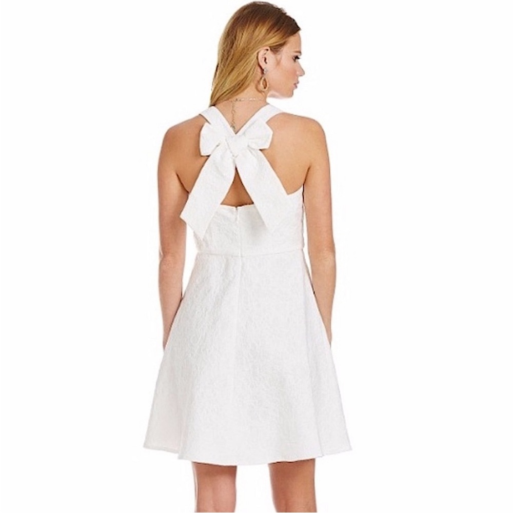 Jessica Simpson white bow dress